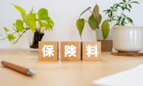 保険をイメージした観葉植物と保険証書の写真